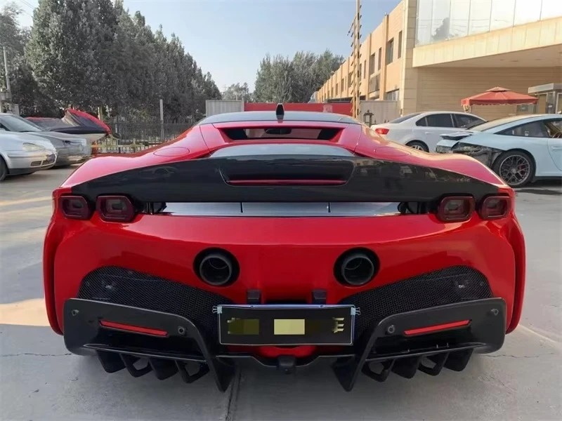 OEM Type Dry Carbon Fiber Body Kits for SF90 Front Lip Side Skirts Rear Diffuser Rear Spoiler Rear Wing